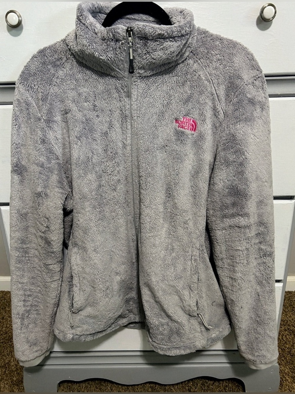 The North Face Gray Breast Cancer Osito Fleece Jacket Size XL